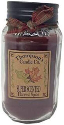 Thompson's Candle Co. 20 OZ Mason Jar Candles- Harvest Spice
