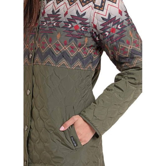 Panhandle Ladies Olive Quilted Jacket