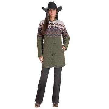 Panhandle Ladies Olive Quilted Jacket