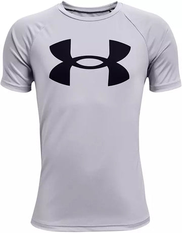 UA Boys Tech Logo T-Shirt Gray