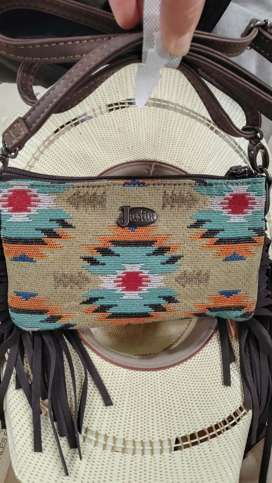 Justin Ladies Jacquard Small Crossbody Bag
