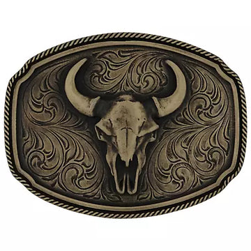 Montana Silversmiths Buckle with Buffalo Skull