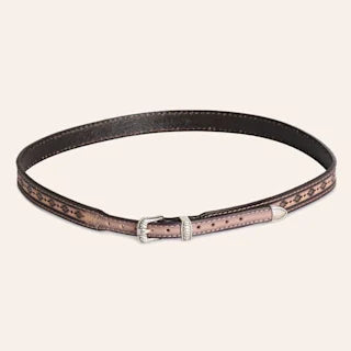 RDH Embossed Tan Leather Hat Band