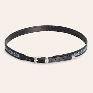 RDH Black & Blue Aztec Leather Hat Band
