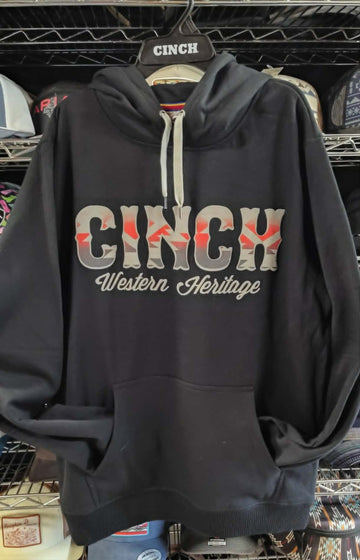 Cinch Men's Aztec Logo Black Hoodie