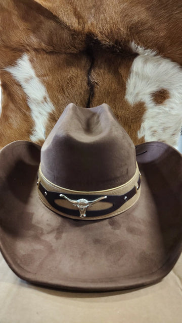 Fame Brow Steerhead Concho Cowboy Hat