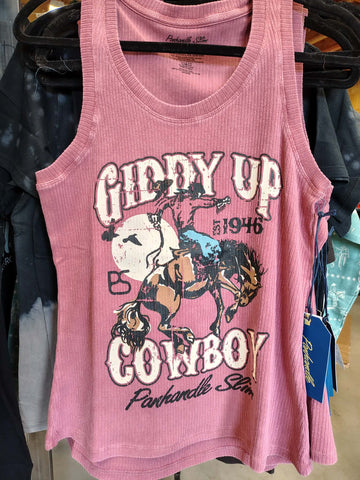 Panhandle Ladies Maroon Giddy Up Tank Top