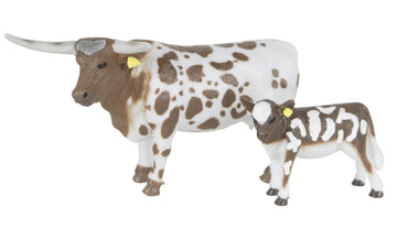 Big Country Longhorn Cow and Calf Toy