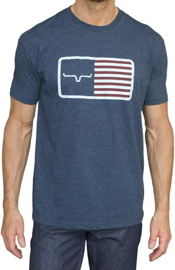 Kimes Ranch Navy Flag T-Shirt