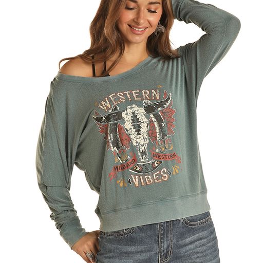 Rock & Roll Western Graphic Pullover
