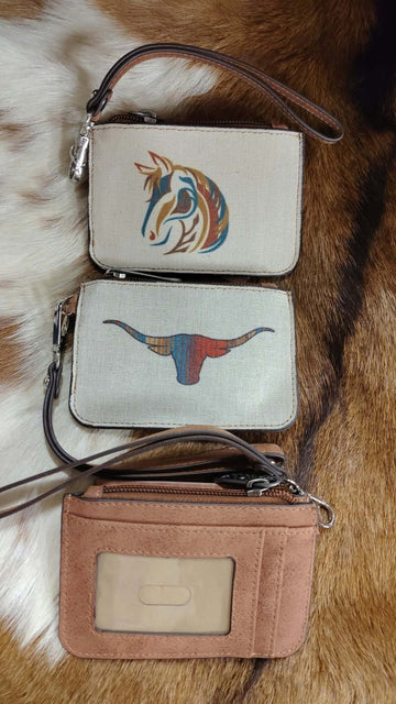 Justin Ladies Mini Canvas Card Wallet