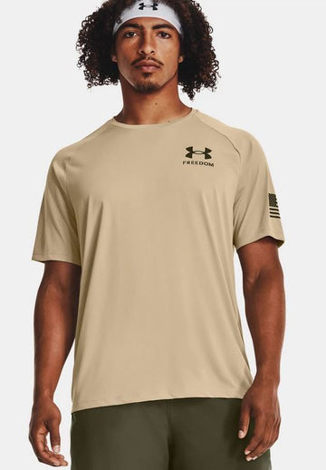 Under Armour Men's Freedom Tech T-Shirt Tan
