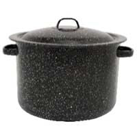 Cinsa F6133-1 Black Stock Pot - 12qt