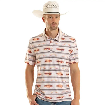 Rock & Roll Men's Aztec/Cream Polo