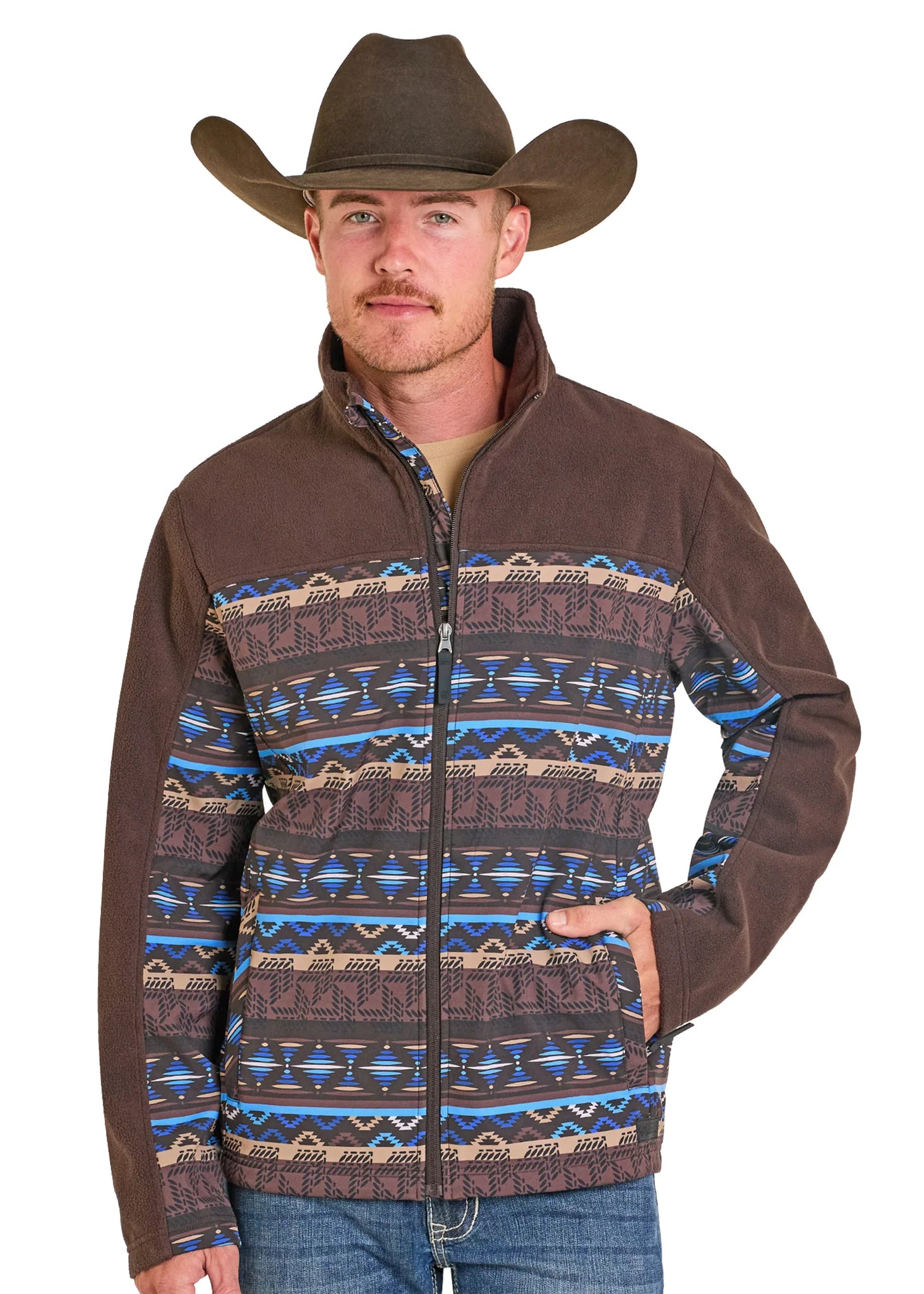 Rock & Roll Men's Softshell Jacket Brown