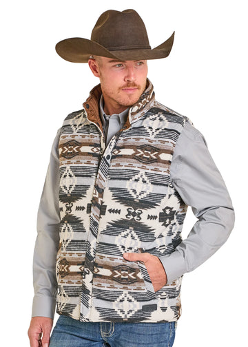 Rock & Roll Men's Aztec Reversible Vest