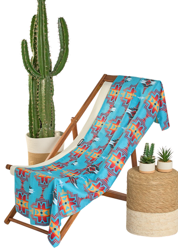 Rock & Roll Turquoise Aztec Microfiber Towel