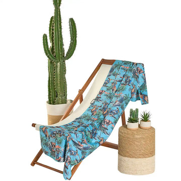 Rock & Roll Turquoise Surfing Microfiber Towel