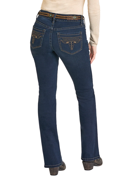 Rock & Roll Ladies Steerhead Pocket Riding Jean
