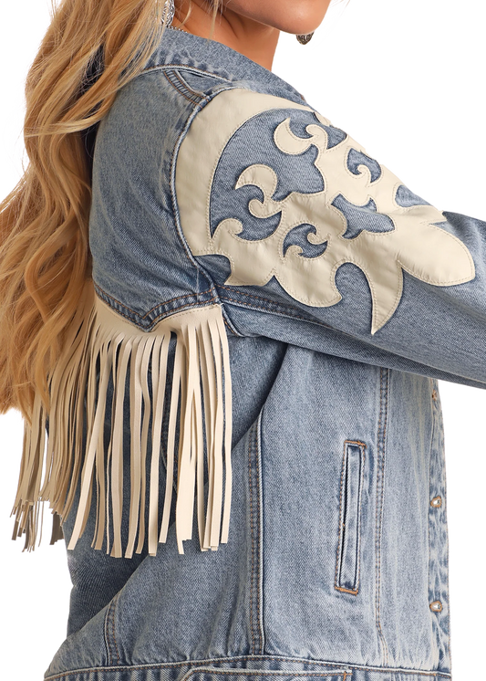 Rock & Roll Ladies Jean Fringe Jacket