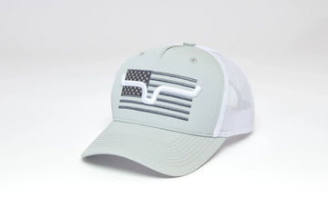 Kimes Ranch Capital Gray Flag Ball Cap