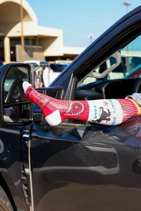 Lucky Chuck Don't Ride In Fear Socks