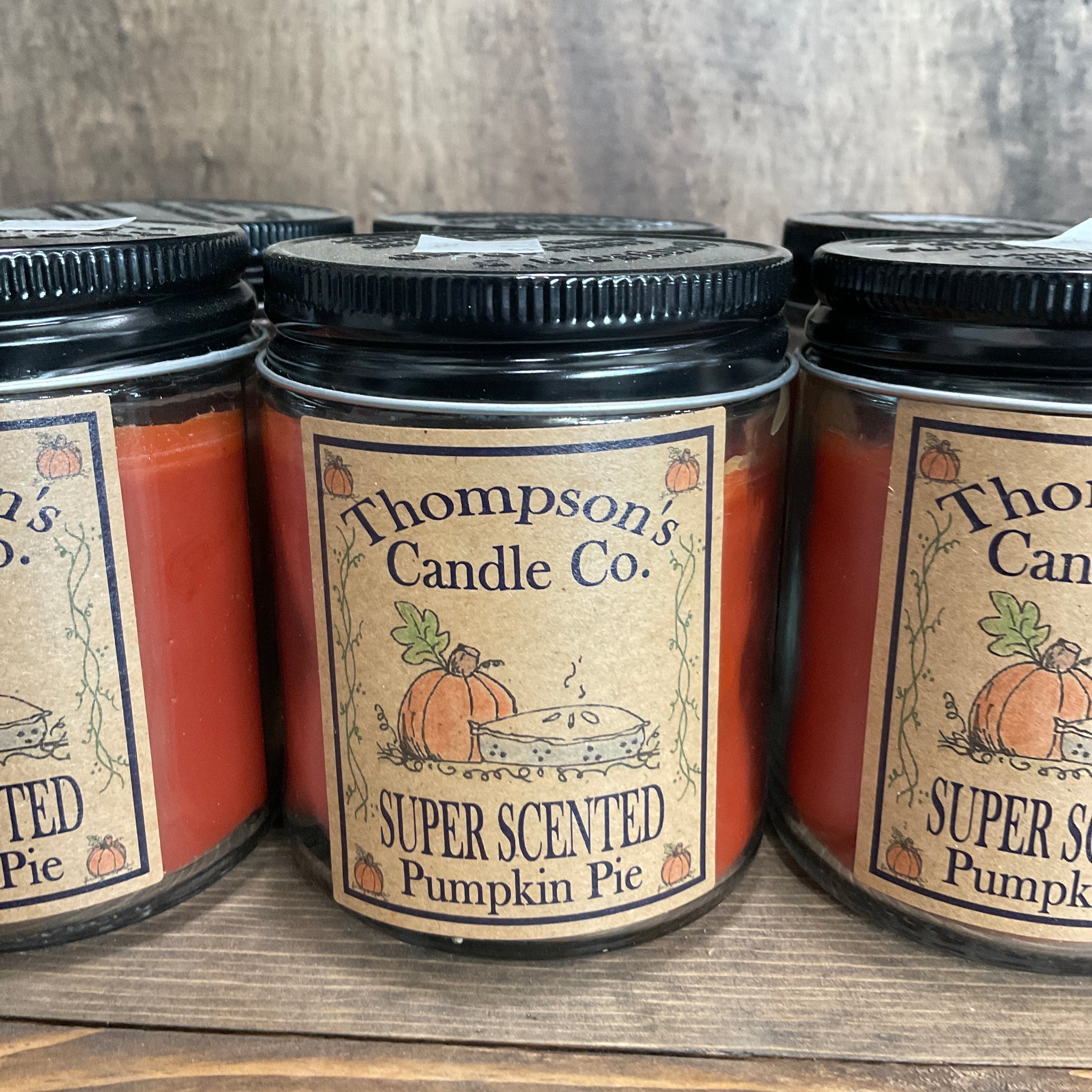 Thompson's Candle Co. 8 OZ Jar Candles- Pumpkin Pie