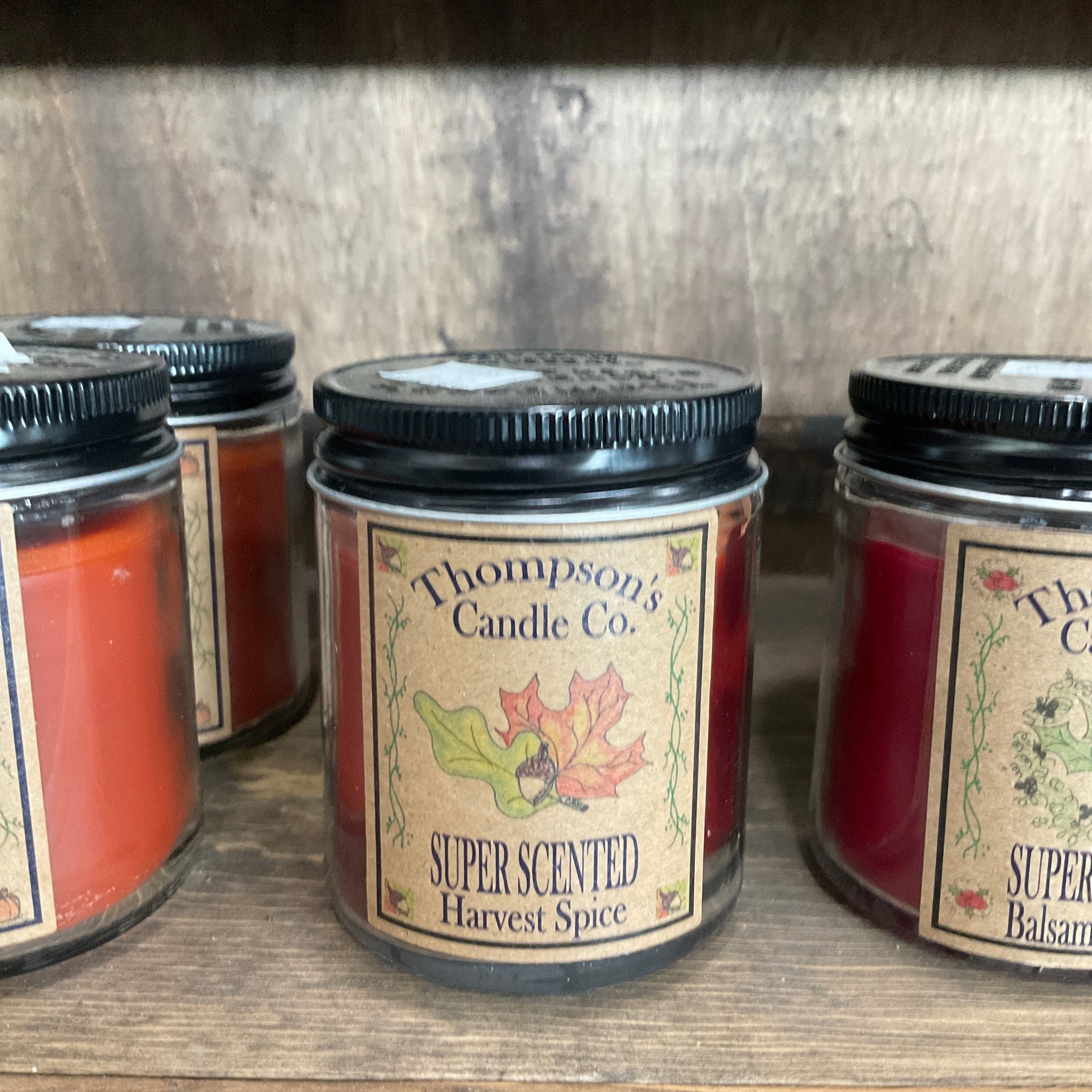 Thompson's Candle Co. 8 OZ Jar Candles- Harvest Spice