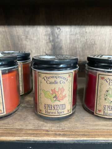 Thompson's Candle Co. 8 OZ Jar Candles- Harvest Spice