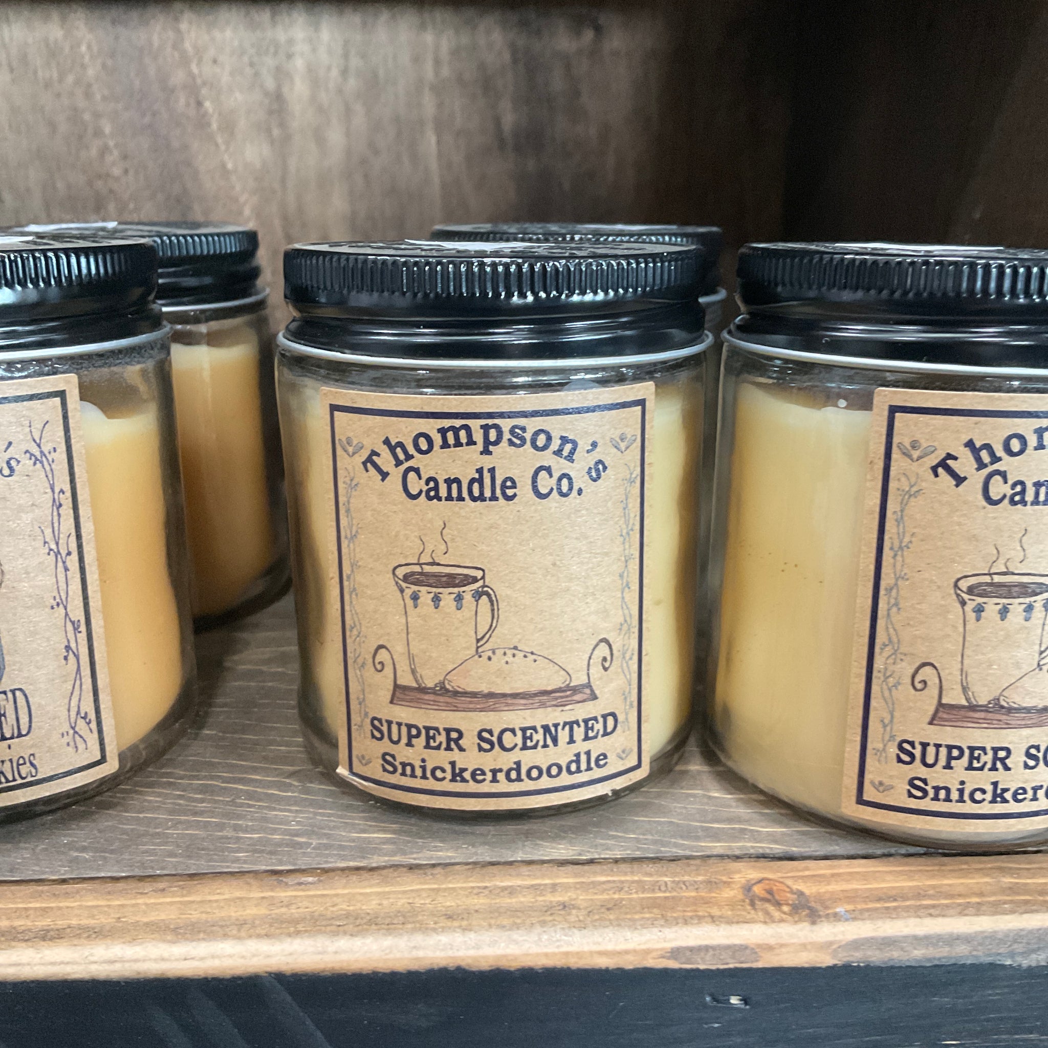 Thompson's Candle Co. 8 OZ Jar Candles- Snickerdoodle