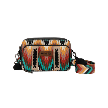 Wrangler Women's Teal/Tan Crossbody Purse