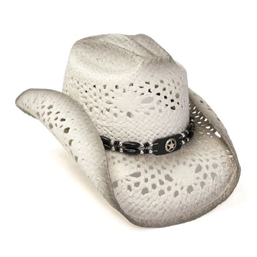 Western Express Gray Straw Cowboy Hat