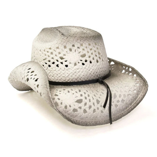 Western Express Gray Straw Cowboy Hat