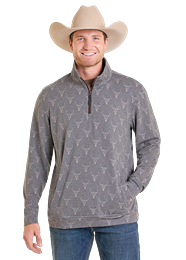 Rock & Roll Men's Longhorn 1/4 Zip Pullover