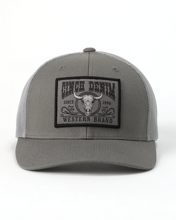 Cinch Gray Skull Ball Cap