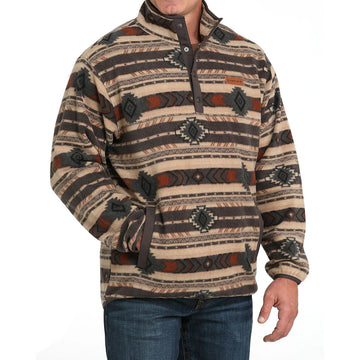 Cinch Men's Polar Fleece Tan/Gray Aztec