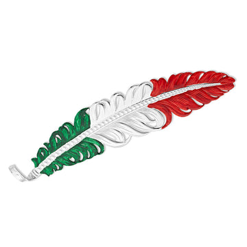 Montana Silversmiths Mex Flag Hat Feather