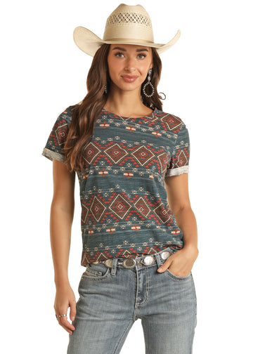 Rock & Roll Ladies Aztec T-Shirt