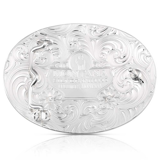 Montana Silversmiths Buffalo Skull Silver Buckle