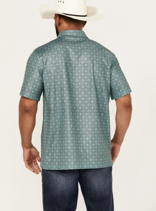 Panhandle Men's Teal Medallion Polo