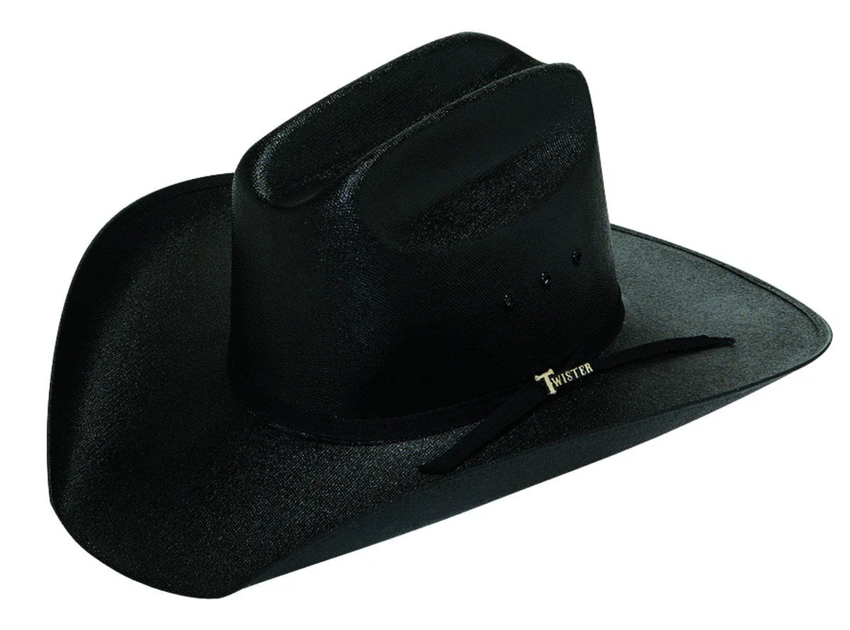 Twister Black Straw Cowboy Hat