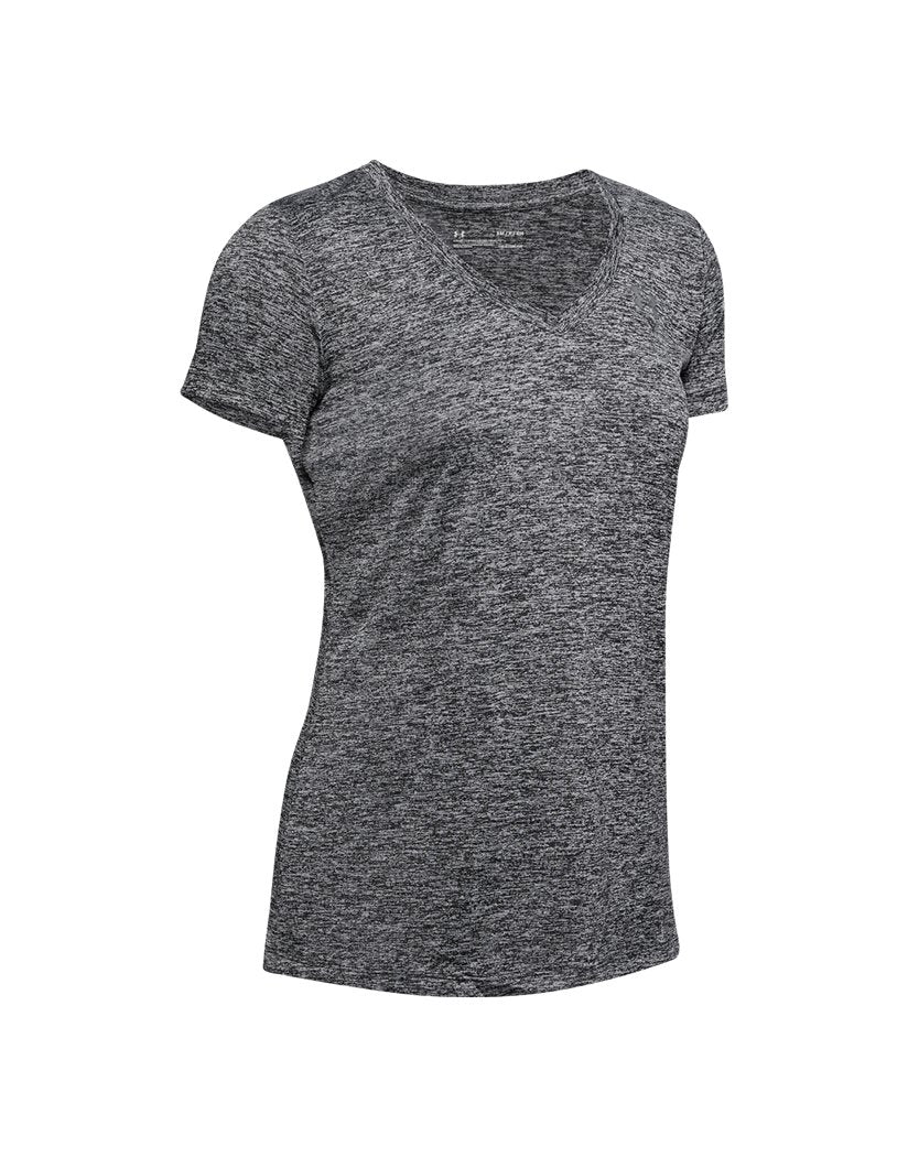 UA Ladies Tech TShirt Heathered Black