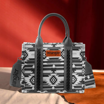 Wrangler Ladies Small Tote Black/White