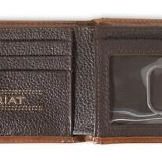 Ariat Men's Leather Flag Bifold Wallet