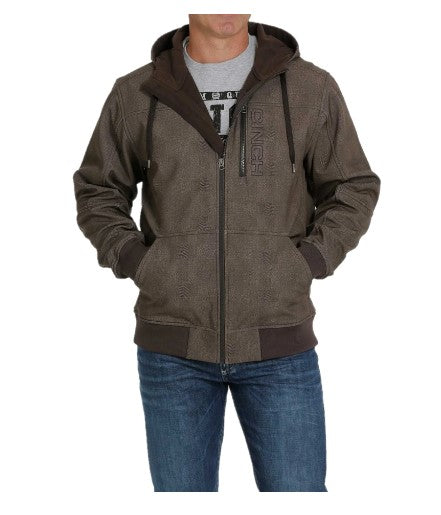 Cinch Brown Softshell Jacket with Hood M