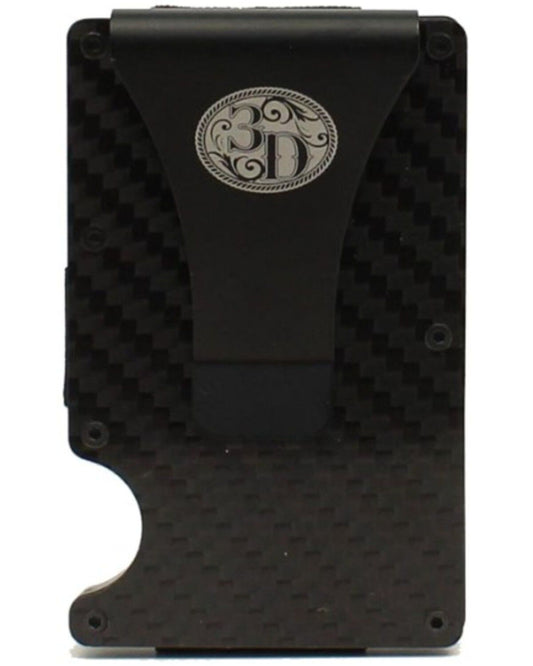 3-D Belt Company Wood Inlay Carbon Fiber Wallet