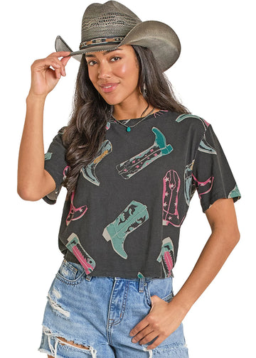 Rock & Roll Ladies Boot T-Shirt