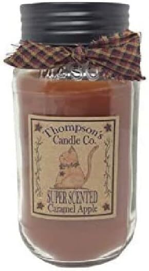 Thompson's Candle Co. 20 OZ Mason Jar Candles - Caramel Apple
