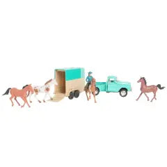 Kids Chevy Pickup Truck w/Horse Trailer Toy