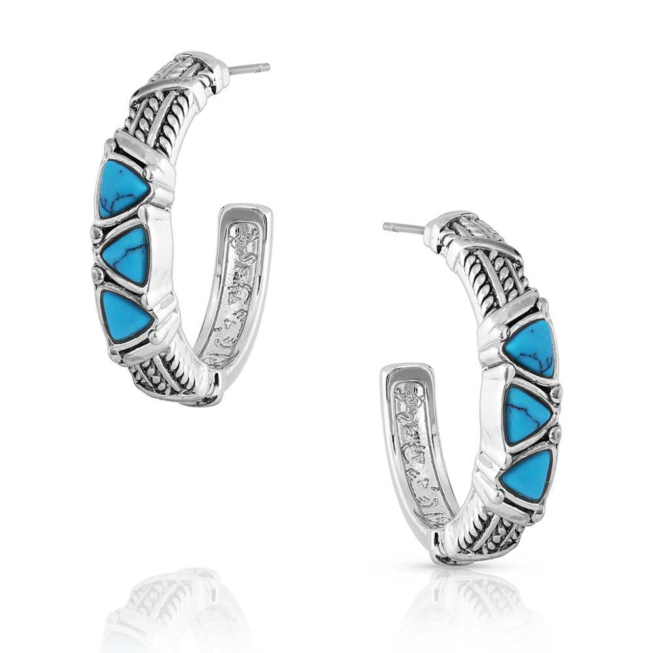 Montana Silversmiths Trilogy Turquoise Earrings
